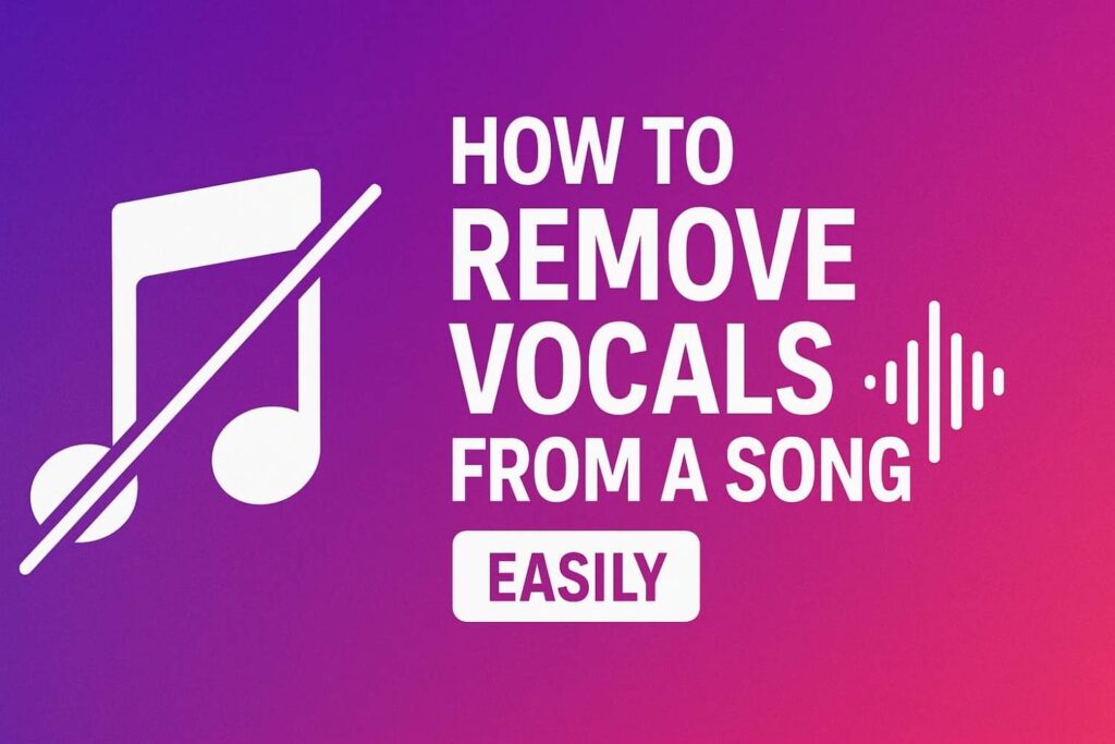 How to Remove Vocals from a Song Easily